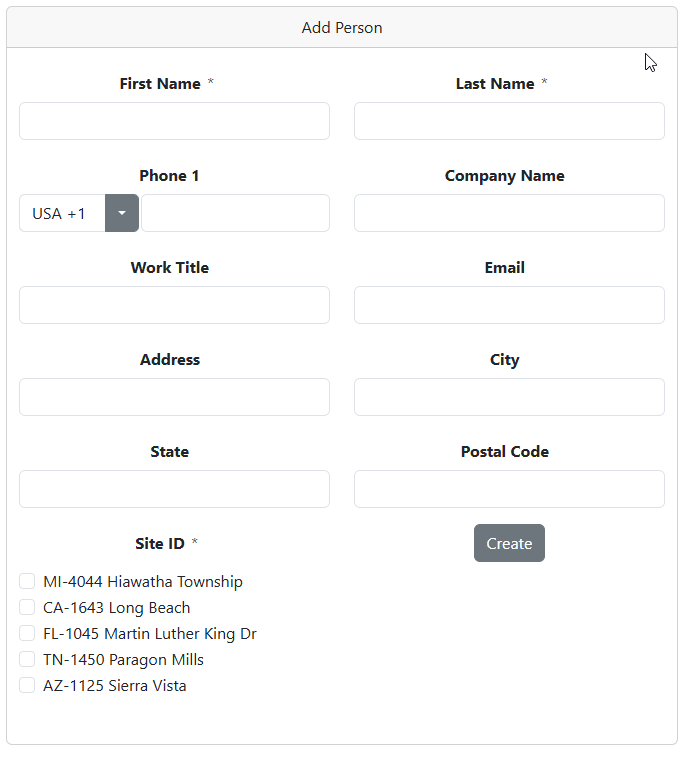 Add Person Form