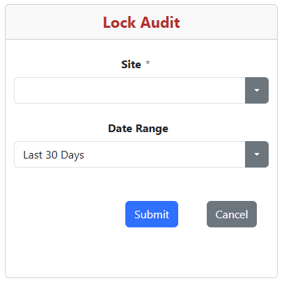 Lock Audit Form