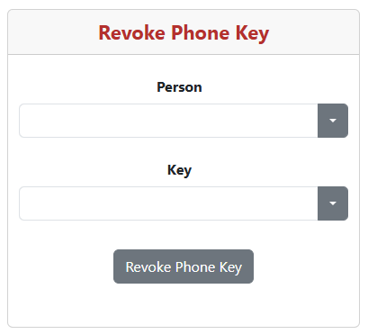 Revoke Phone Key
